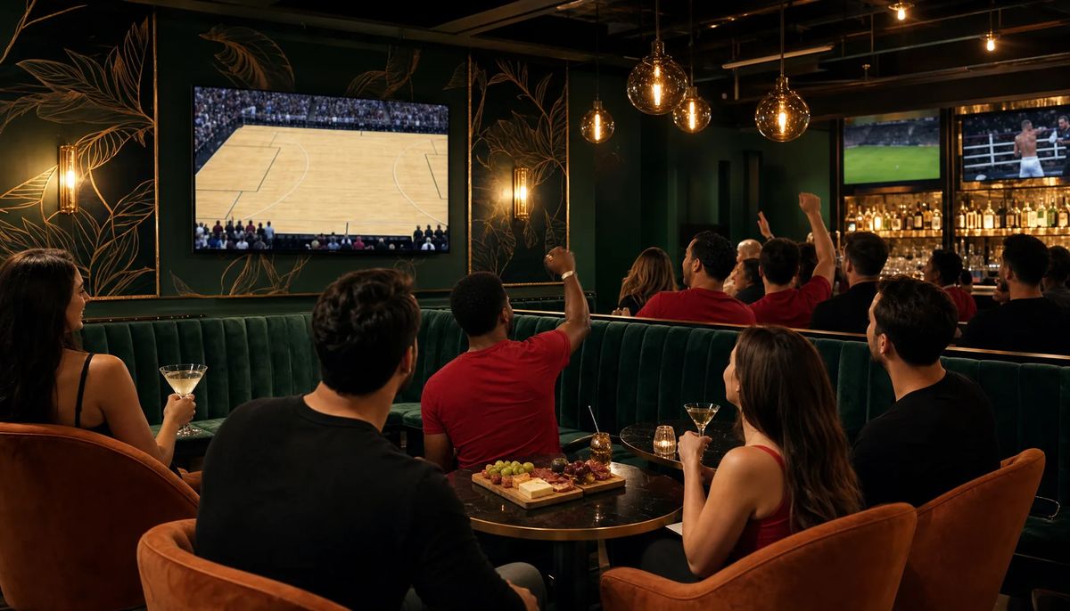 NBA watch party at Spanglish Martini Bar in Wynwood, Miami